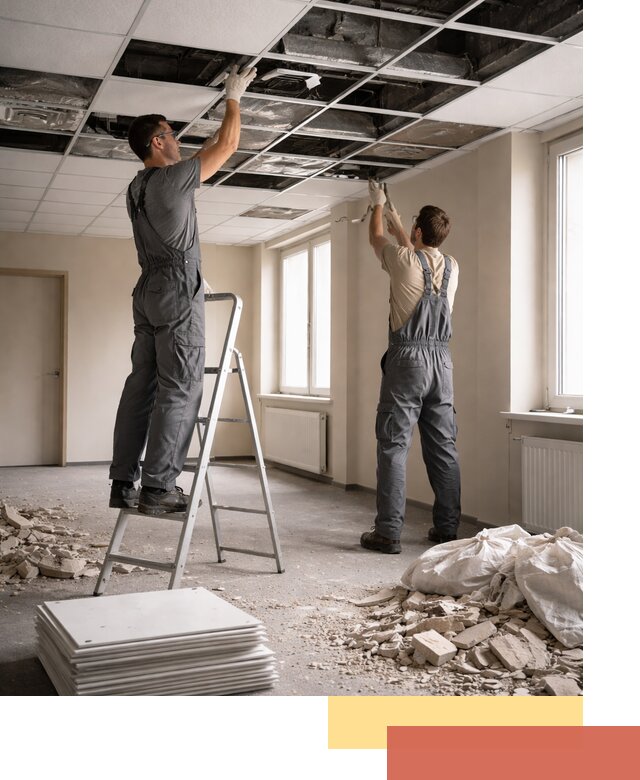 Демонтаж потолков Армстронг профессионально в Нижнем Тагиле