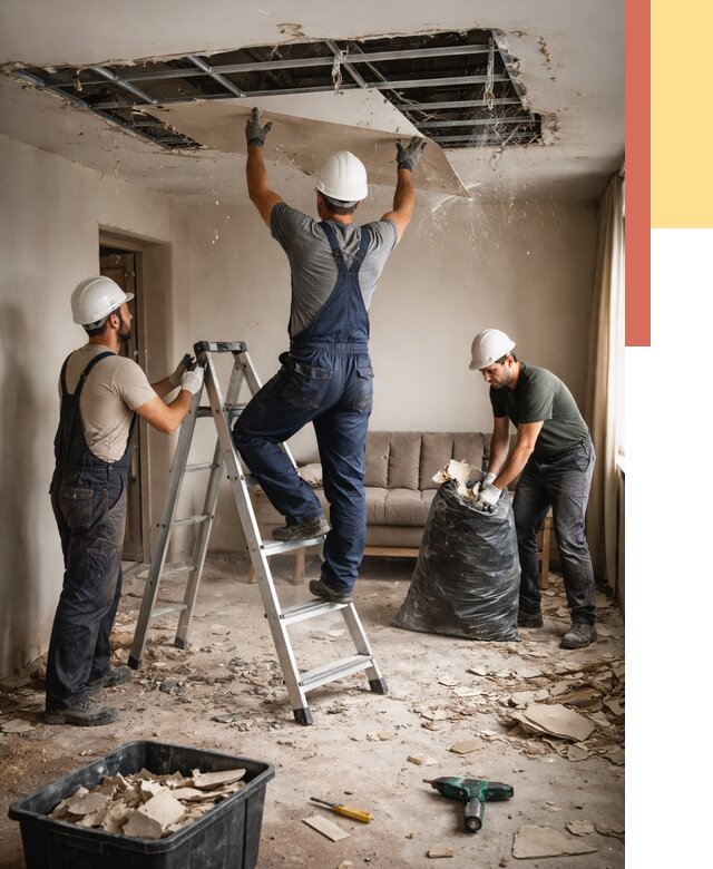 Демонтаж гипсокартонного потолка в Нижнем Тагиле от 437 руб. за м2 — ОТДЕЛОЧНИК-Нжн