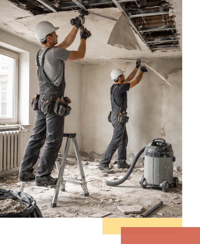 Демонтаж гипсокартонного потолка в Нижнем Тагиле быстро и аккуратно