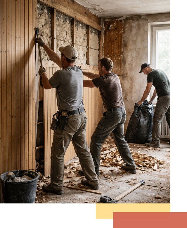 Демонтаж вагонки и вывоз материалов в Нижнем Тагиле