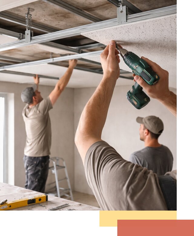 Монтаж акустического потолка в Нижнем Тагиле под ключ