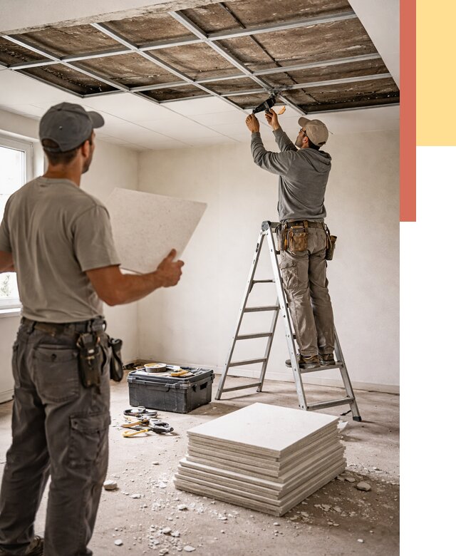Замена плит подвесного потолка в Нижнем Тагиле от 1822 руб. быстро и недорого | ОТДЕЛОЧНИК-Нжн