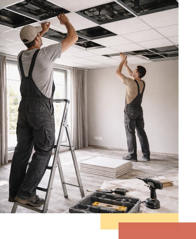 Замена плит подвесного потолка в Нижнем Тагиле быстро и качественно