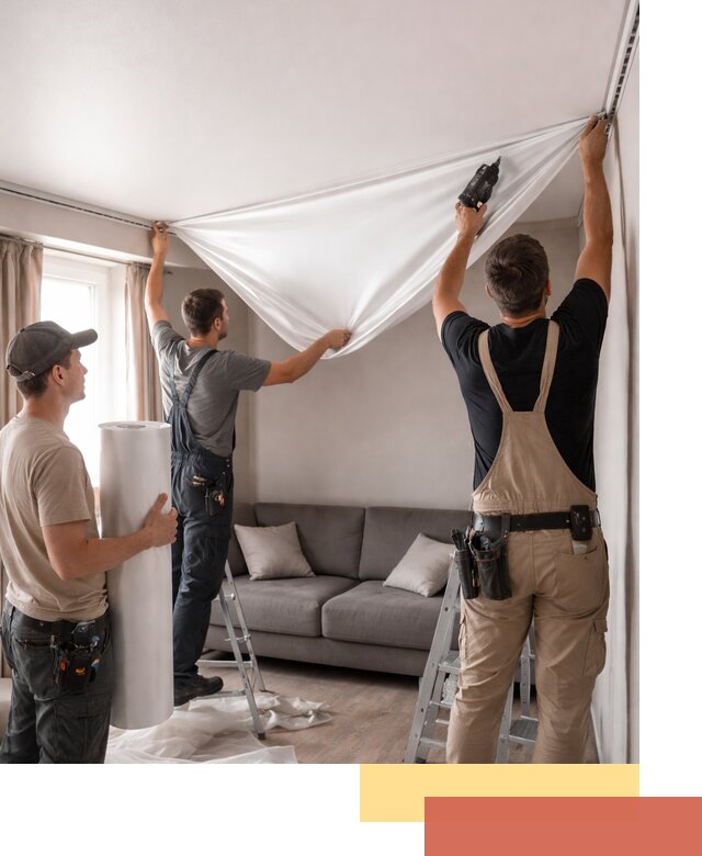 Монтаж сатинового натяжного потолка в Нижнем Тагиле качественно и быстро