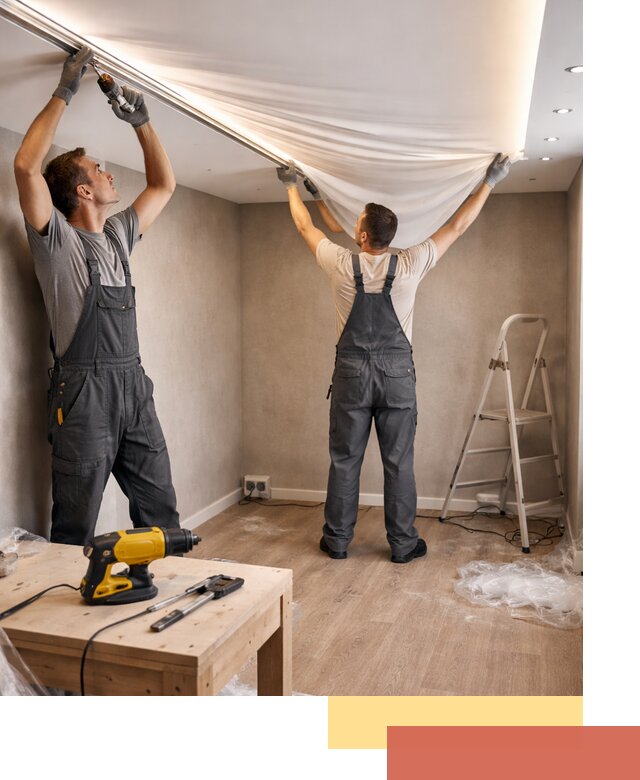 Монтаж натяжного потолка с подсветкой в Нижнем Тагиле цена и сроки