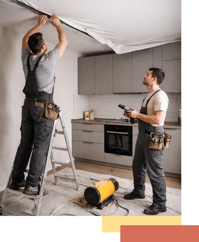 Монтаж натяжного потолка на кухне в Нижнем Тагиле