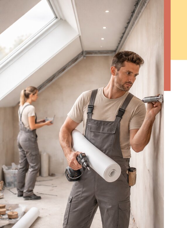 Монтаж натяжного потолка на мансарде в Нижнем Тагиле от 3643 руб. | ОТДЕЛОЧНИК-Нжн