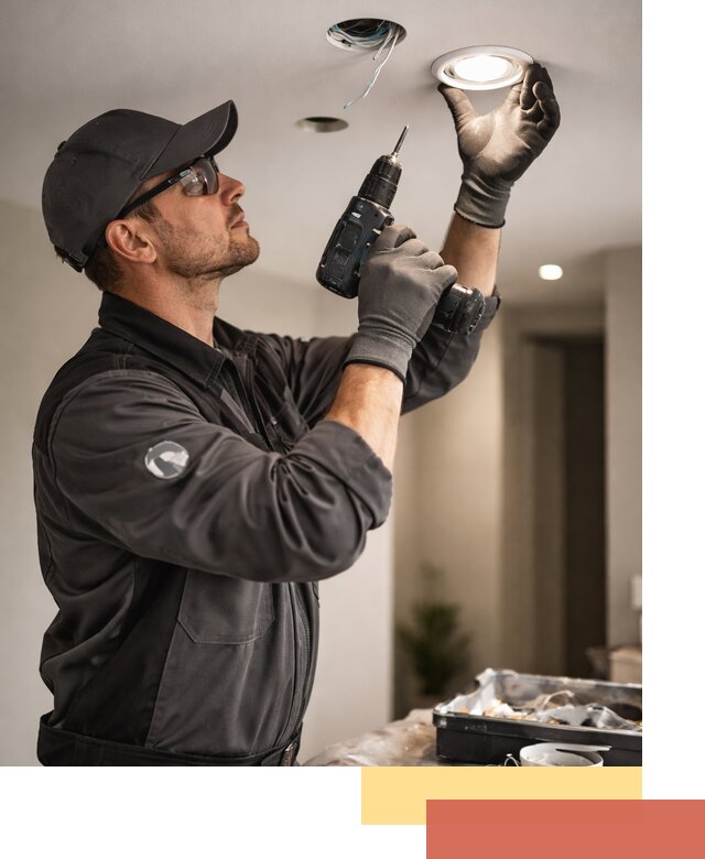 Установка точечных светильников в натяжной потолок в Нижнем Тагиле