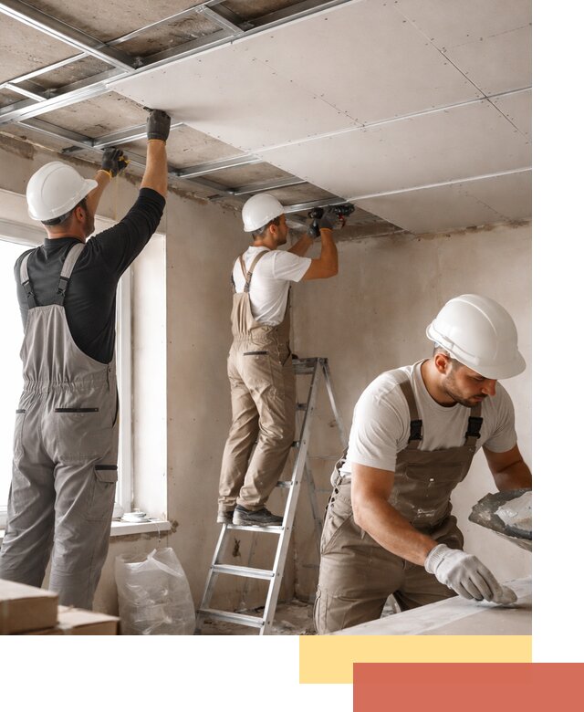 Одноуровневый потолок из гипсокартона в Нижнем Тагиле — монтаж и отделка