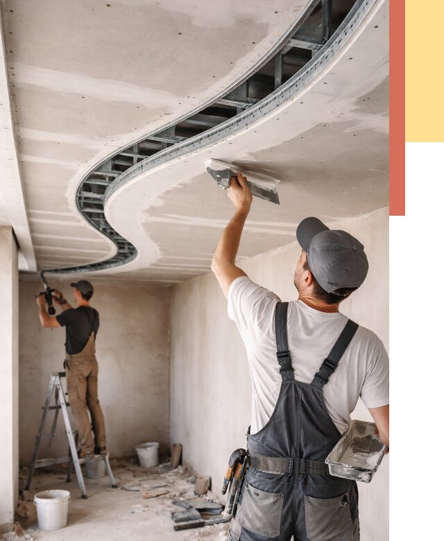 Криволинейный потолок из гипсокартона в Нижнем Тагиле от 2186 руб./м2 | ОТДЕЛОЧНИК-Нжн