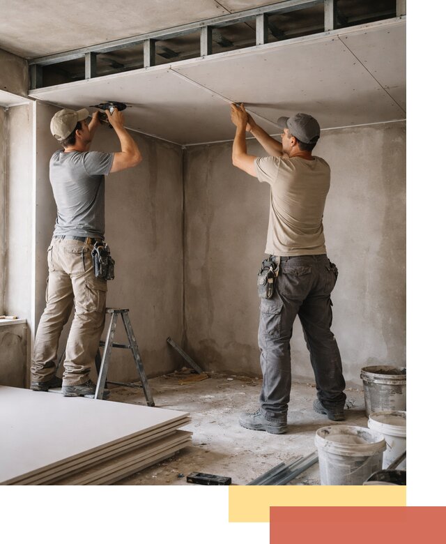 Короб из гипсокартона на потолке под ключ в Нижнем Тагиле