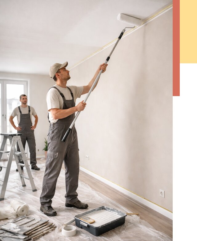 Покраска потолка из гипсокартона в Нижнем Тагиле от 4684 руб./м2 — услуги под ключ | ОТДЕЛОЧНИК-Нжн