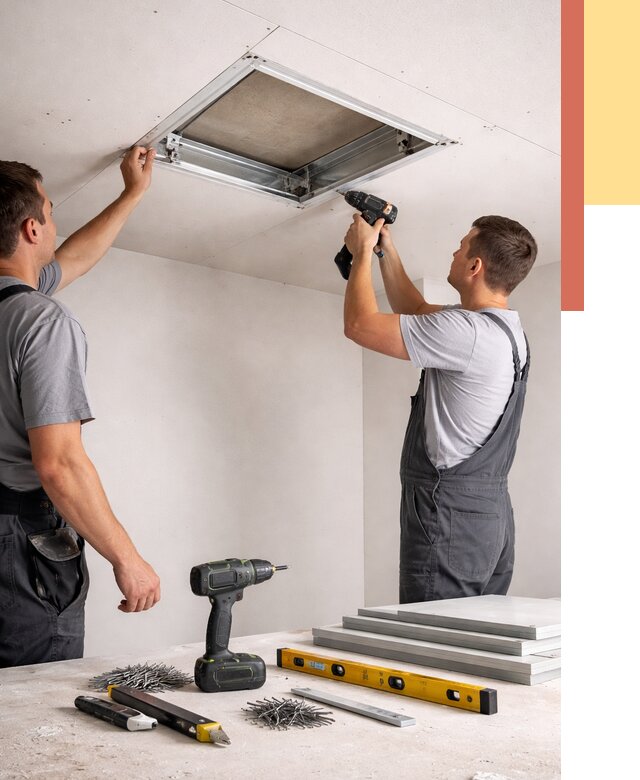 Установка люка в потолок ГКЛ в Нижнем Тагиле от 2602 руб. под ключ | ОТДЕЛОЧНИК-Нжн