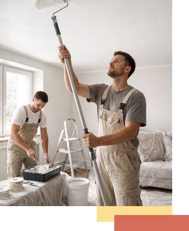 Покраска потолка водоэмульсионной краской в Нижнем Тагиле