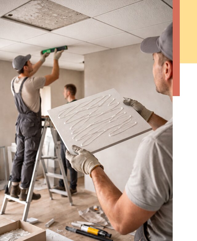 Монтаж потолочной плитки в Нижнем Тагиле от 4684 руб. — быстро и недорого | ОТДЕЛОЧНИК-Нжн