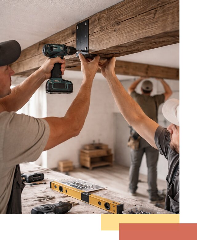 Монтаж декоративных потолочных балок в Нижнем Тагиле