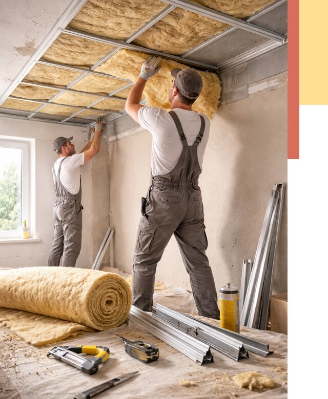 Утепление потолка в Нижнем Тагиле от 7494 руб/м2 — недорого, быстро, под ключ | ОТДЕЛОЧНИК-Нжн