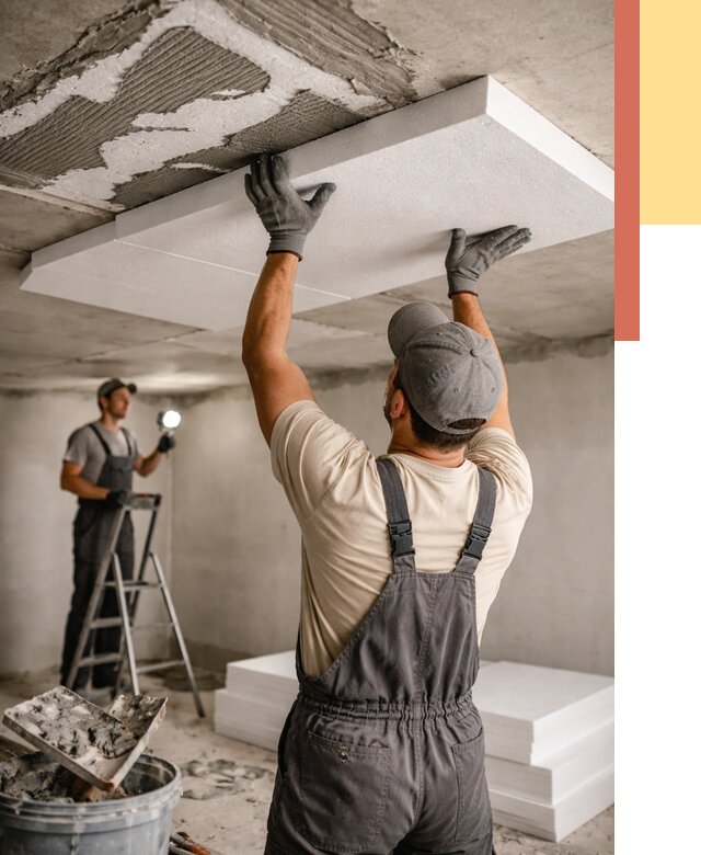 Утепление потолка пенопластом в Нижнем Тагиле от 4684 руб/м2 — недорого и быстро | ОТДЕЛОЧНИК-Нжн